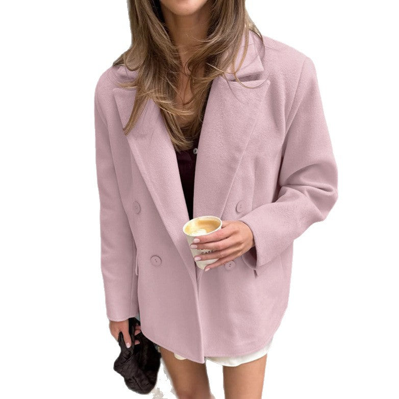 Damen elegante und kuschelige Blazerjacke EB