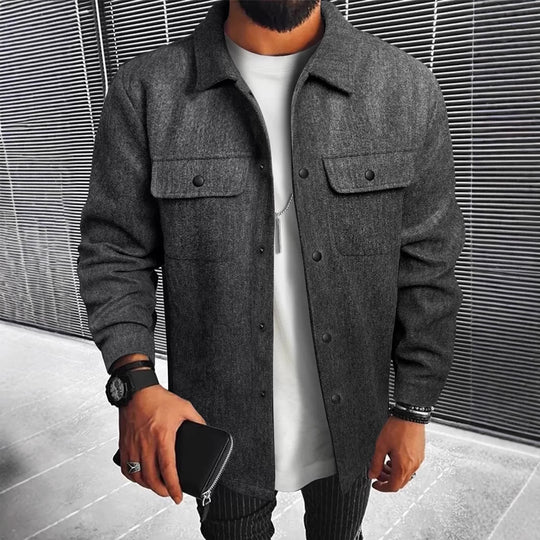 Herren Hemdjacke aus hochwertigem Wollmix EB
