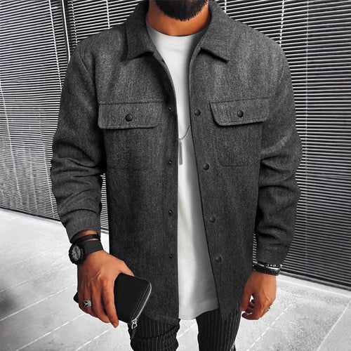 Herren Hemdjacke aus hochwertigem Wollmix EB