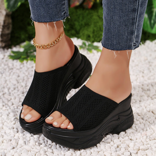 Damen Komfortable Slipper mit atmungsaktivem Obermaterial EB