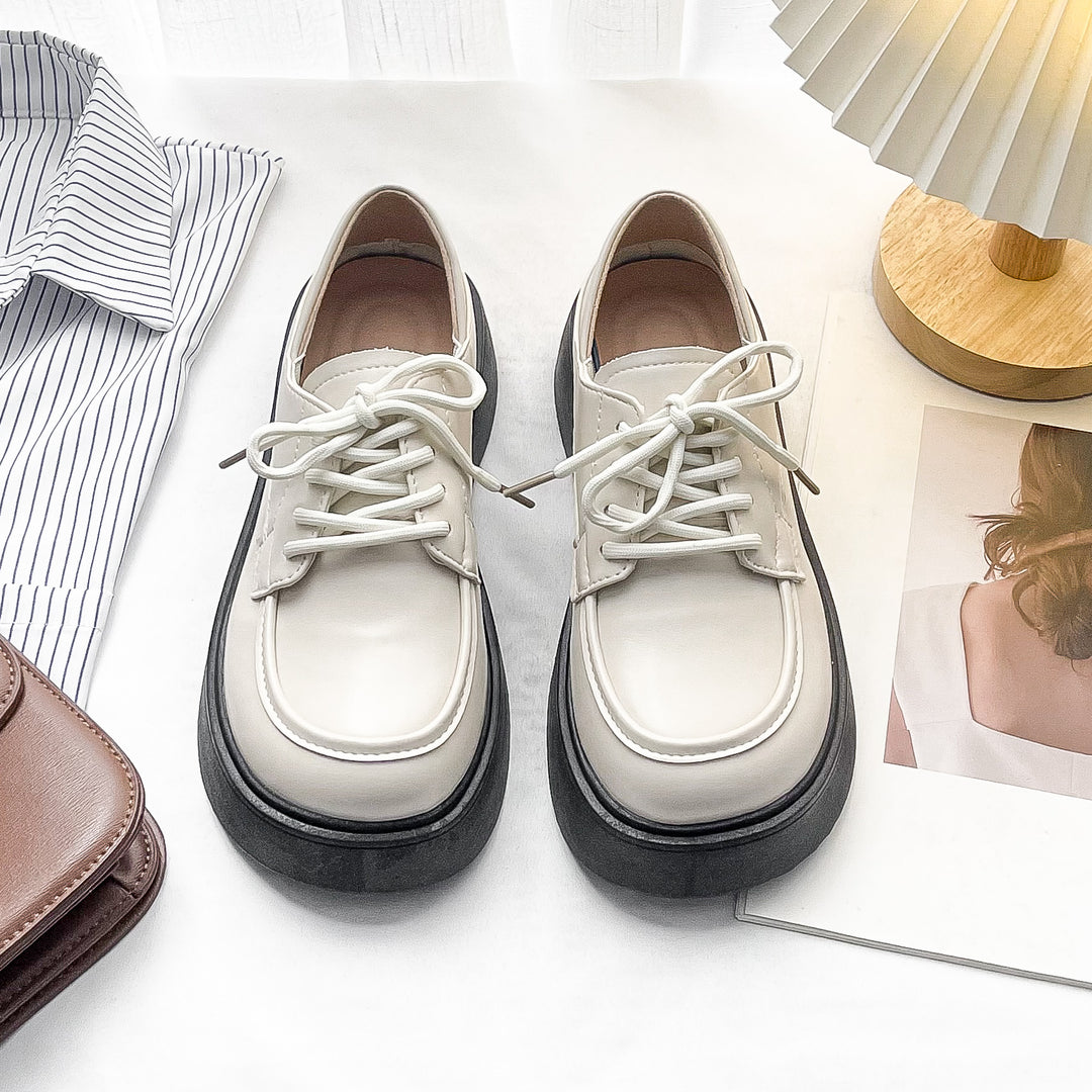 Damen Schnürschuhe mit modischem Plateau und edlem Obermaterial EB