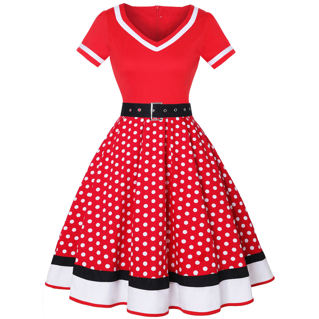 EB | Vintage Hepburn Polka Dot Kleid