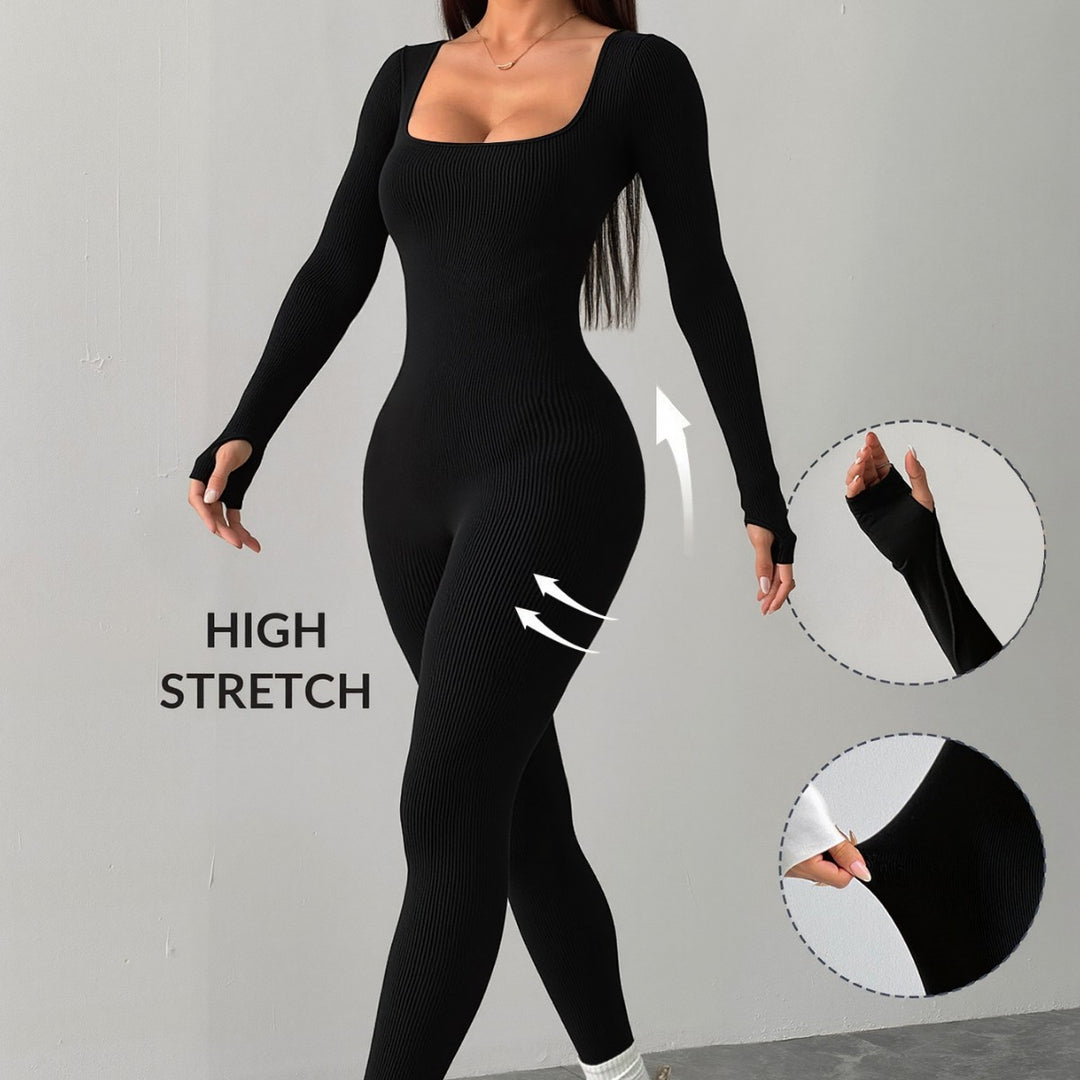 Damen Hochdehnbarer Jumpsuit EB