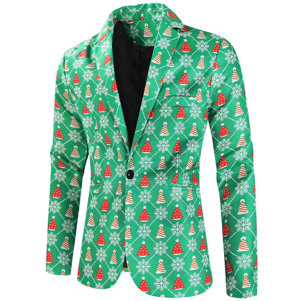 Herren festliches Anzugset mit kreativem Weihnachtsdesign EB