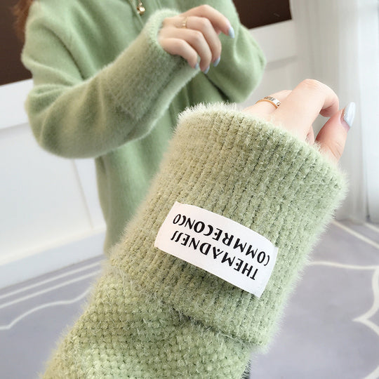 Damen Kuscheliger Hoodie mit Kordelzug und hohem Kragen EB
