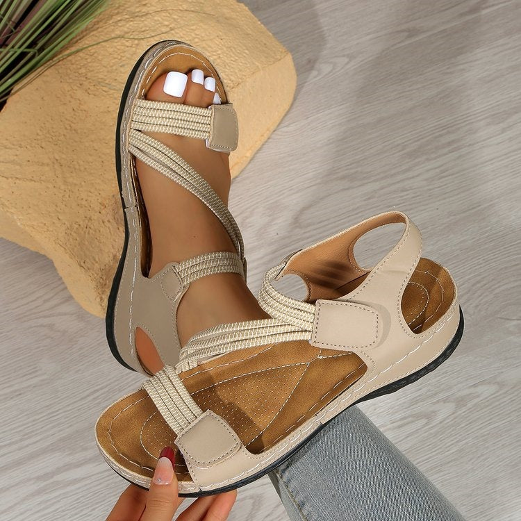 Damen Komfortable und elegante Sandalen mit verstellbarem Riemendesign EB