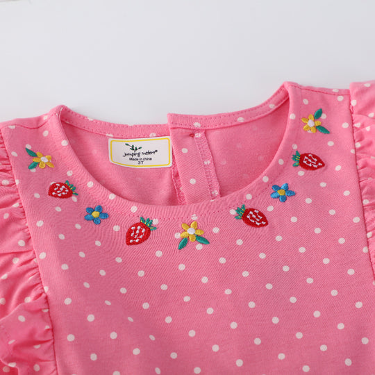 Mädchen Freizeitkleid mit zauberhaften Katzenmotiven EB