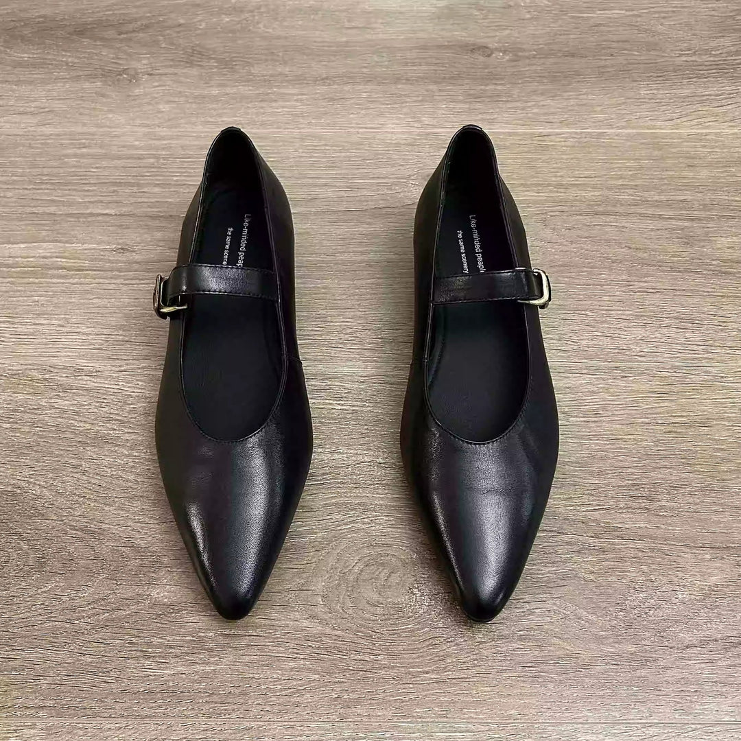 Damen elegante Ballerinas mit modischem Riemen und stilvollem Design EB