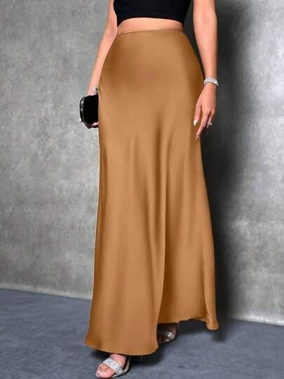 Damen Maxirock mit fließendem Schnitt und elegantem Fall EB
