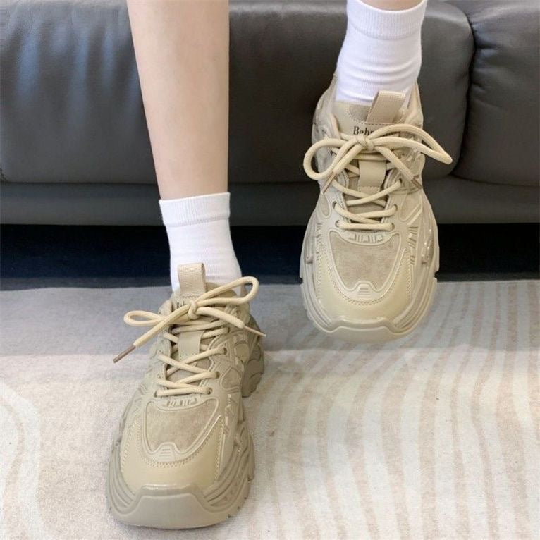 Damen Sportliche Chunky Sneakers mit gepolsterter Innensohle und atmungsaktivem Obermaterial EB