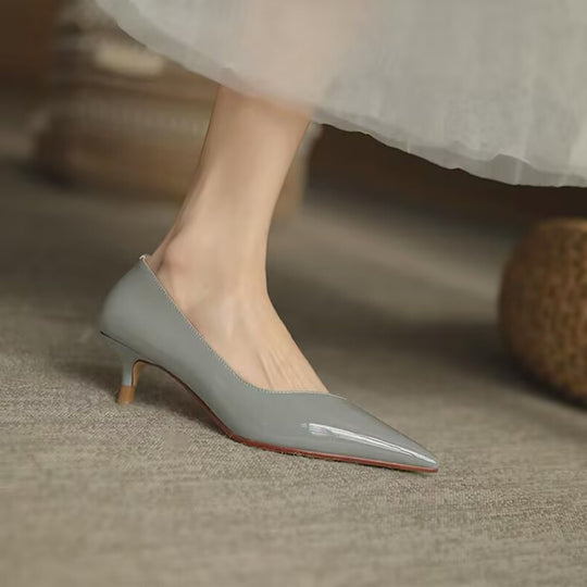 Damen elegante Slingback-Pumps mit spitzem Zehenbereich EB