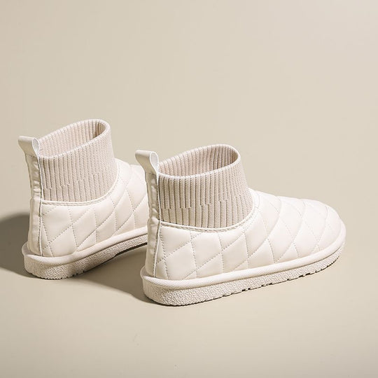 Damen Bequeme und stylische Winterboots mit elastischem Schaft und rutschfester Sohle EB