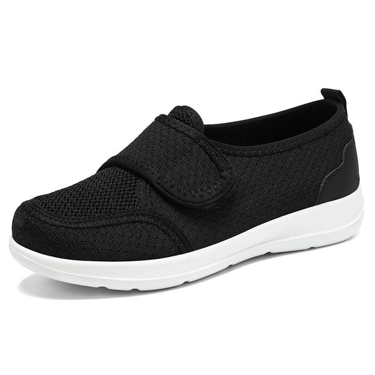 Damen Atmungsaktive Slip-On Freizeitschuhe mit verstellbarem Klettverschluss EB