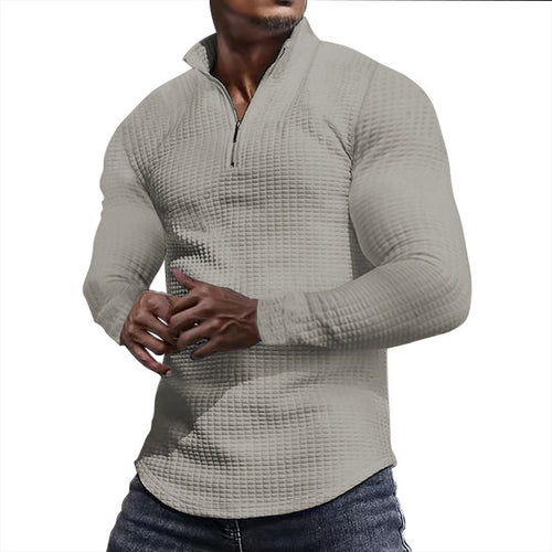 Herren Sportliches Langarmshirt mit strukturierter Oberfläche EB