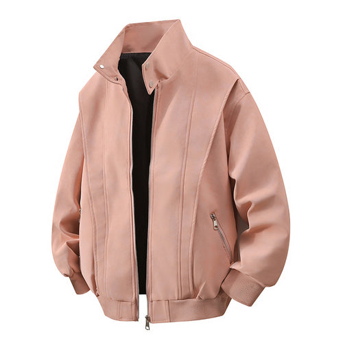 Damen Designer Übergangsjacke mit hohem Kragen und praktischen Reißverschlusstaschen EB