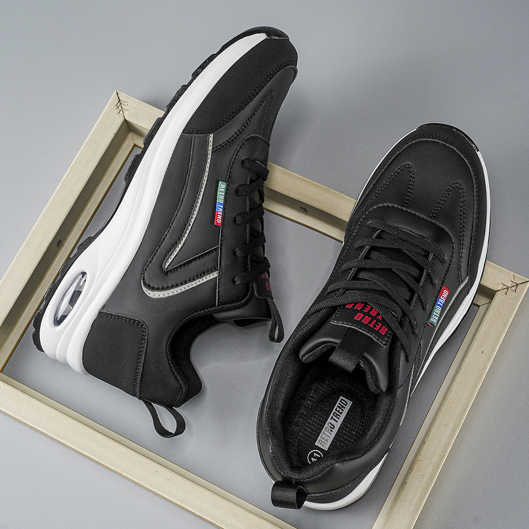 Herren atmungsaktive Freizeit-Plateau-Sneaker mit Luftkammersohle und gepolstertem Komfortfußbett EB