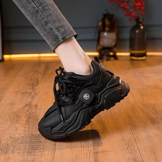 Damen Sportliche Chunky Sneakers mit atmungsaktivem Obermaterial und rutschfester Sohle EB