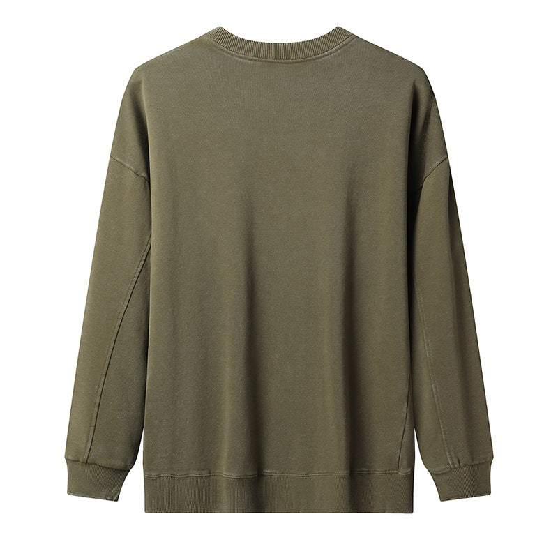 Damen lässiger Sweatshirt mit seitlichen Taschen EB