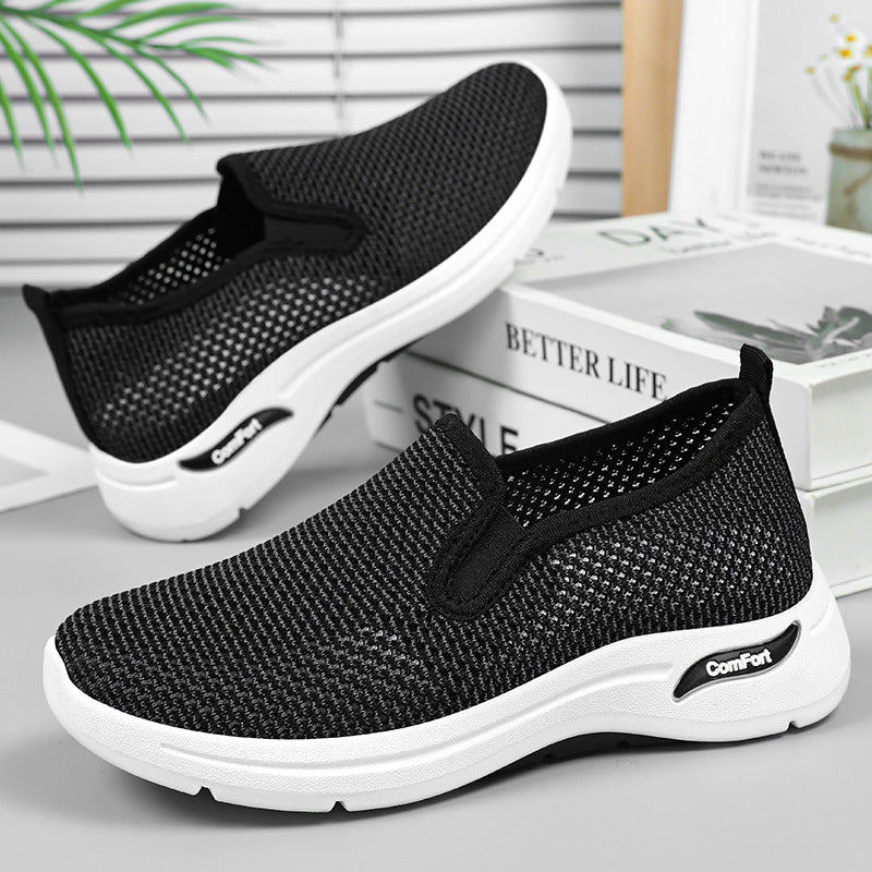Damen Atmungsaktive Slip-On Sneakers mit elastischem Band EB