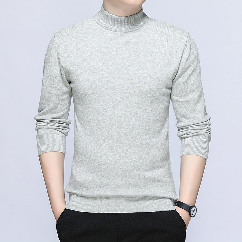 Herren stilvoller Rollkragenpullover aus weichem Baumwollmix EB