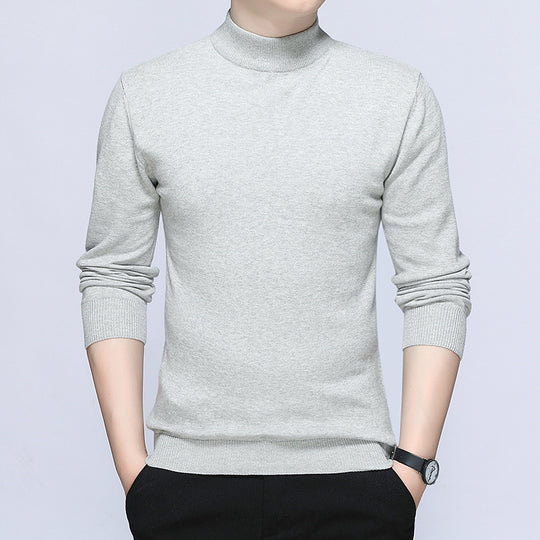 Herren stilvoller Rollkragenpullover aus weichem Baumwollmix EB
