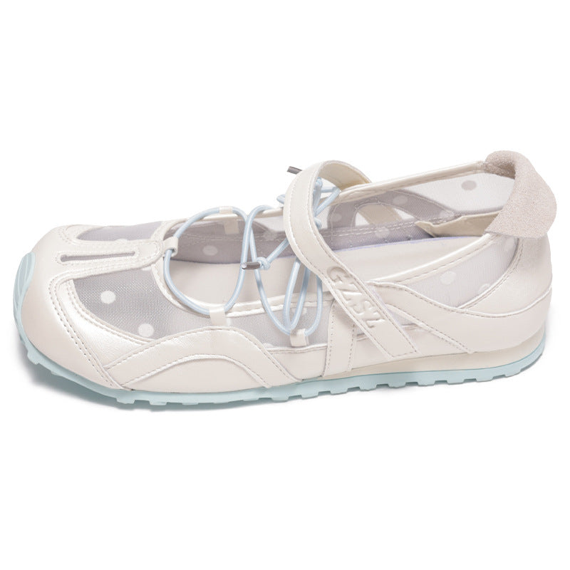 Damen elegante Ballerinas mit Punkten EB