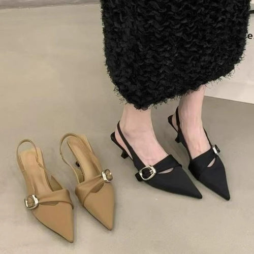 Damen Slingback High Heels mit eleganter Schnalle EB