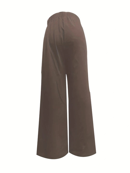 Damen Weite Sommerhose mit elastischem Bund und lockerer Passform EB