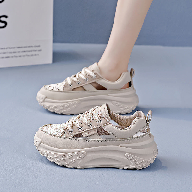Damen Chunky Sneakers mit luftdurchlässigem Netz-Obermaterial und dämpfender Sohle EB