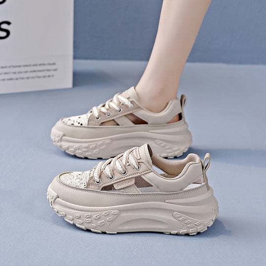 Damen Chunky Sneakers mit luftdurchlässigem Netz-Obermaterial und dämpfender Sohle EB