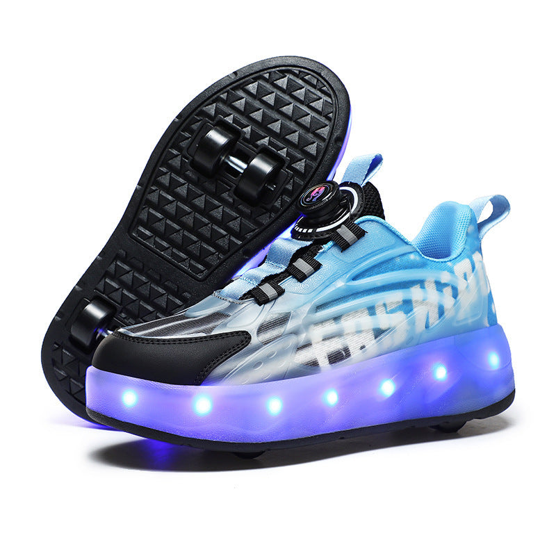 Damen LED Leuchtschuhe mit Rollerskate-Funktion und atmungsaktivem Obermaterial EB