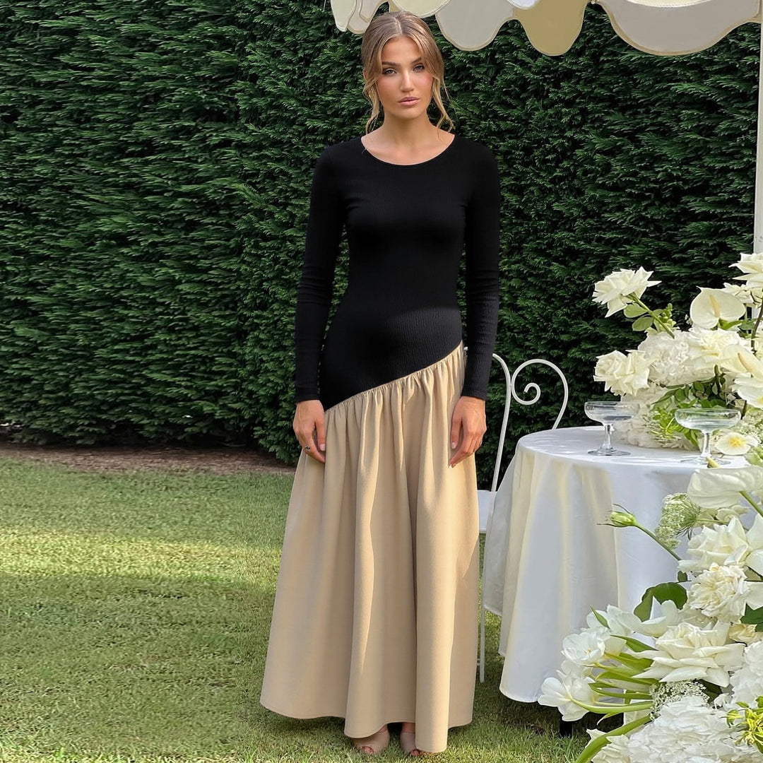 Damen Kleid mit asymmetrischem Design und Raffung EB