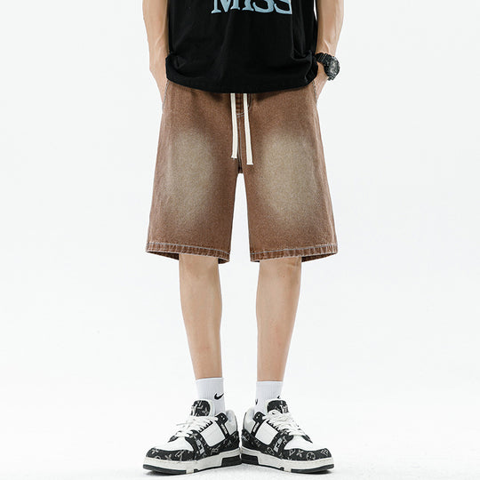 Herren Denim-Shorts mit lässigem Farbverlauf EB