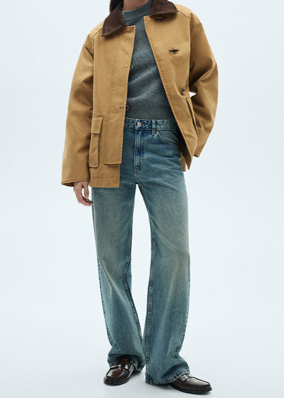 EB | Corduroy Kragen Canvas Jacke