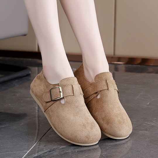 Damen Komfortable Slipper mit praktischem Klettverschluss EB