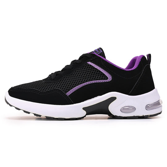 Damen nan atmungsaktive Laufsneaker mit sichtbarer Luftkissen-Dämpfung und gepolstertem Fersenbereich EB