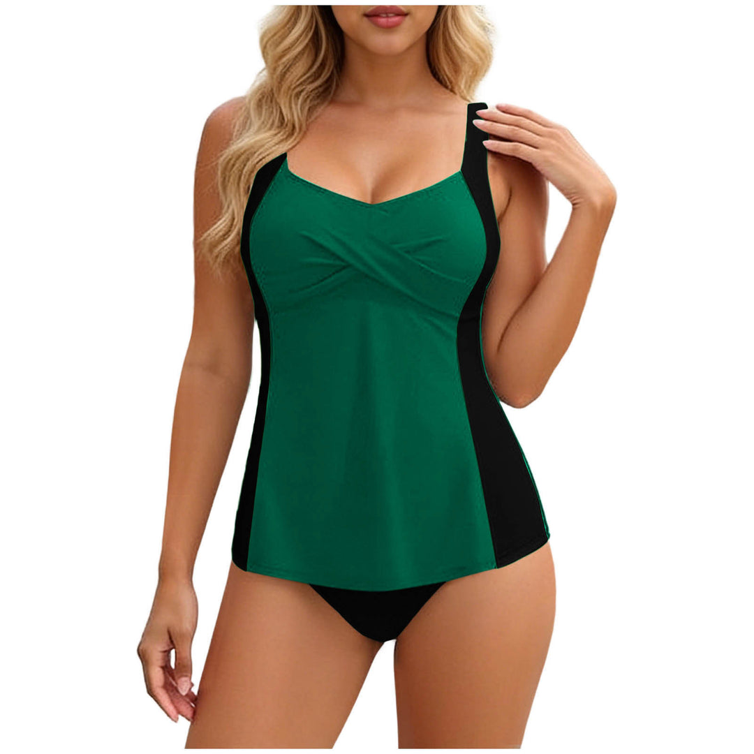 Damen Tankini mit elegantem Wickeldesign und figurformenden Einsätzen EB