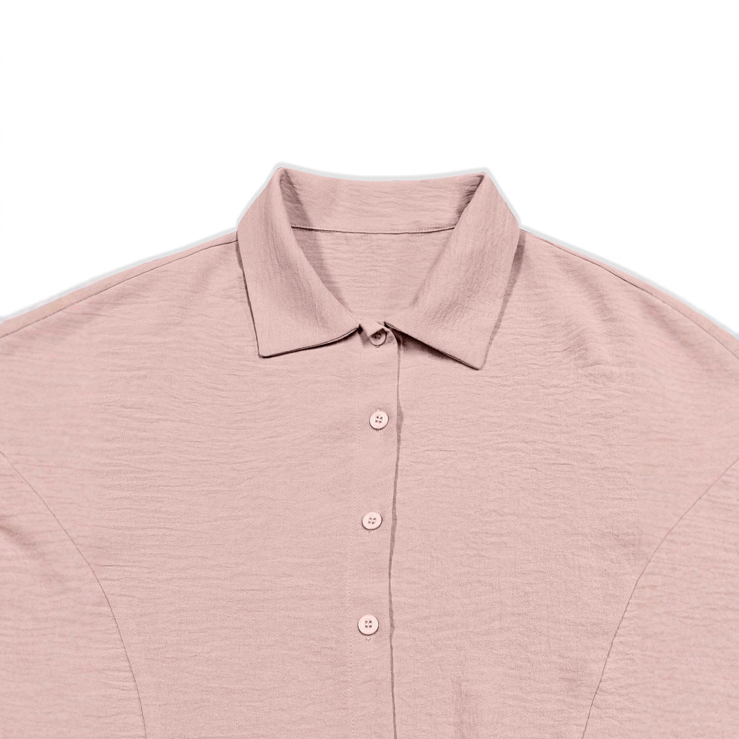 Damen Trendige Bluse mit lässigem Schnitt und praktischen Eingrifftaschen EB