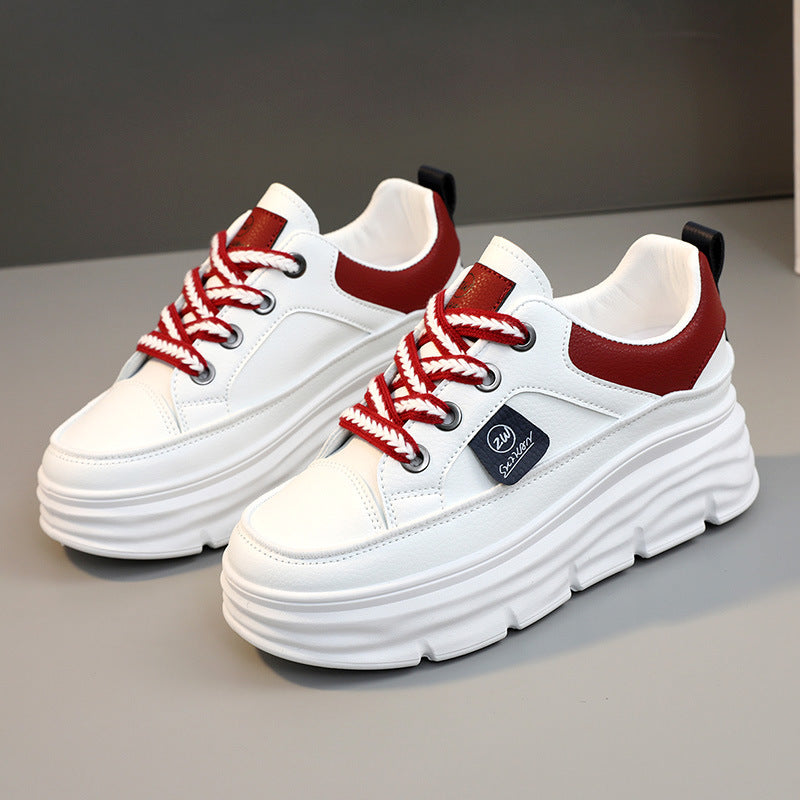Damen sportliche Plateau Sneakers mit innovativer Dämpfung und atmungsaktiver Mesh-Oberfläche EB