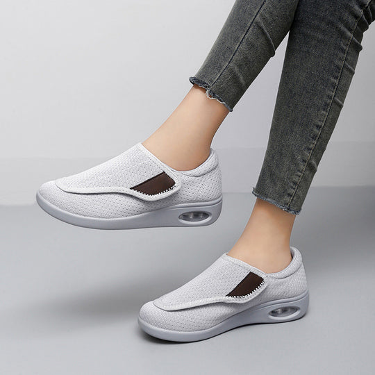 Damen Bequeme Slip-On Fitnessschuhe mit atmungsaktivem Mesh-Obermaterial EB