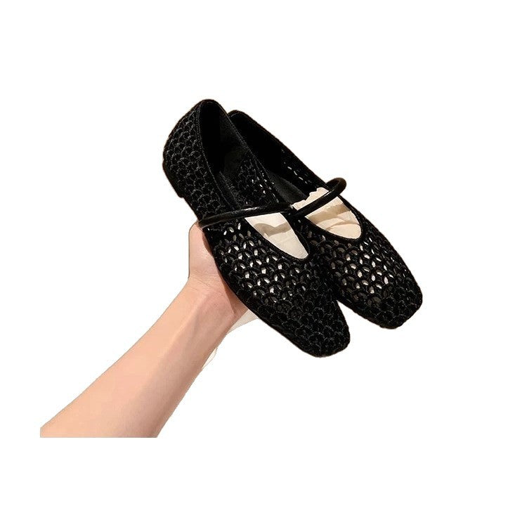 Damen Ballerina mit elegantem Riemchen EB