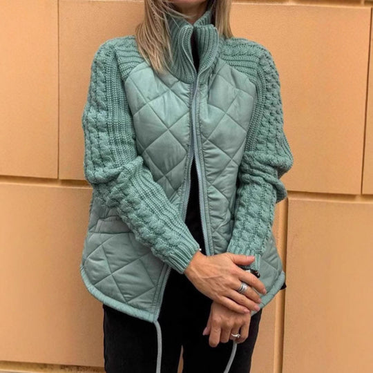 Damen Steppjacke mit Wolldetails EB