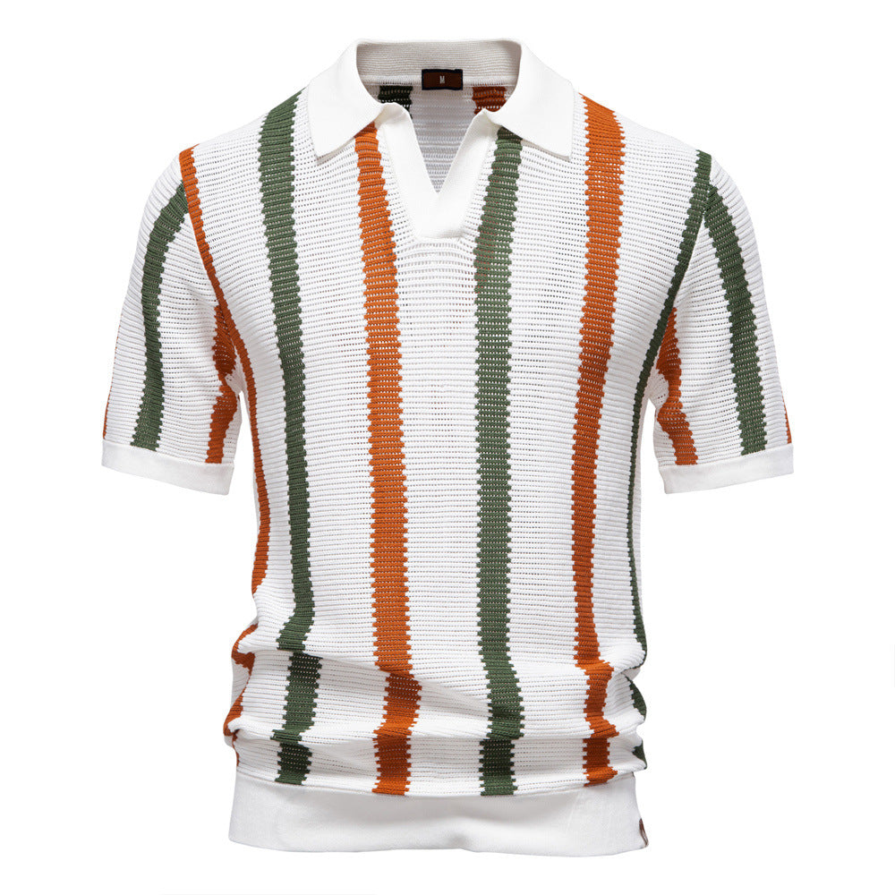 Herren Polo-Shirt mit modernem Textilmuster EB