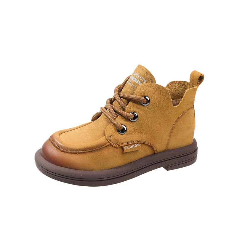 Damen nan modische Schnür-Ankleboots im Mokassin-Look mit weichem Veloursinnenfutter und stoßdämpfender Leichtsohle EB