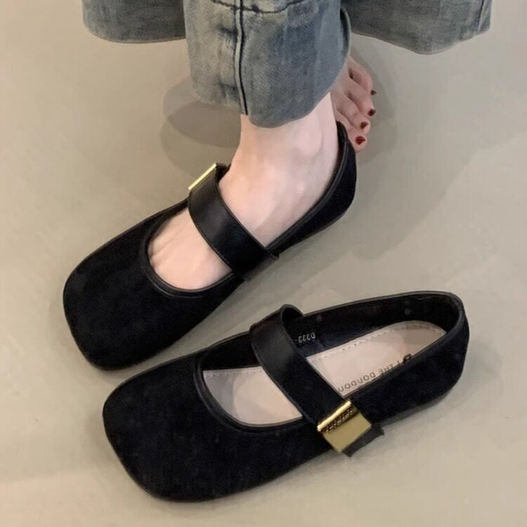 Damen elegante Mary Jane Ballerinas mit komfortablem Riemchen EB