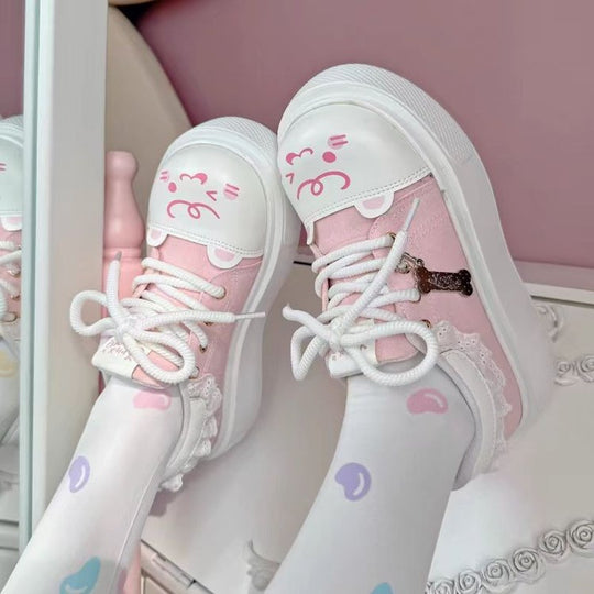 Damen Sneakers mit verspieltem Tiermotiv und bequemer Sohle EB