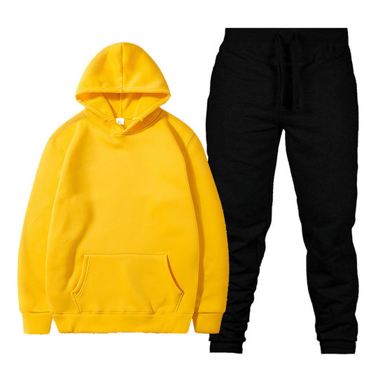Unisex nan gemütliches Hoodie-Jogginganzug-Set mit Kängurutasche, elastischem Tunnelzugbund und gerippten Bündchen EB