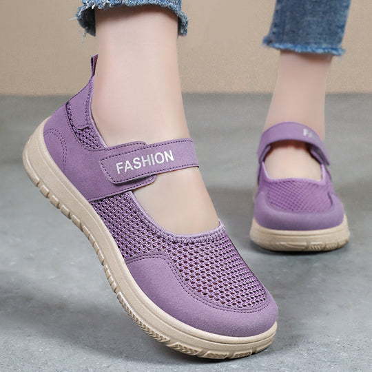 Damen Atmungsaktive Sport-Slipper mit verstellbarem Klettverschluss EB