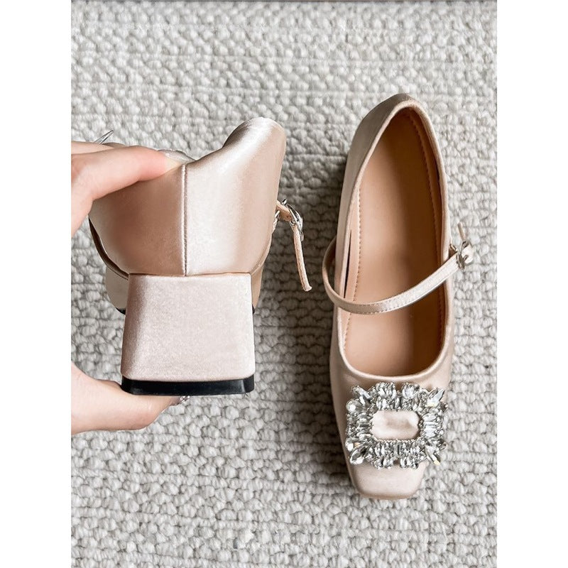 Damen elegante Slingback Pumps mit funkelndem Strassverzierungen EB