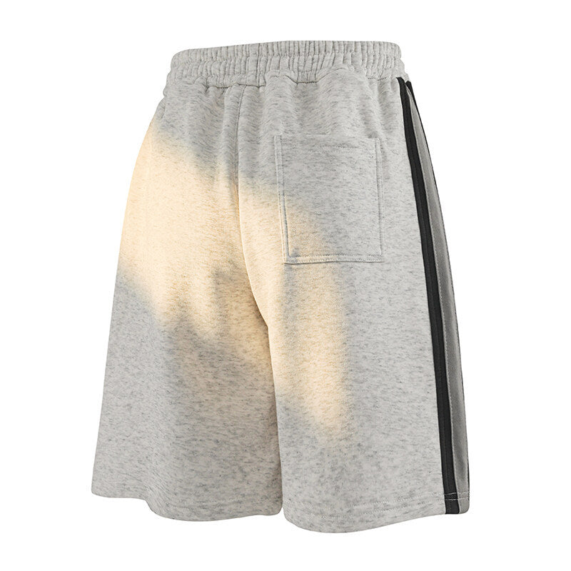 Damen Sportliche Shorts mit elastischem Bund und gestreiftem Design EB